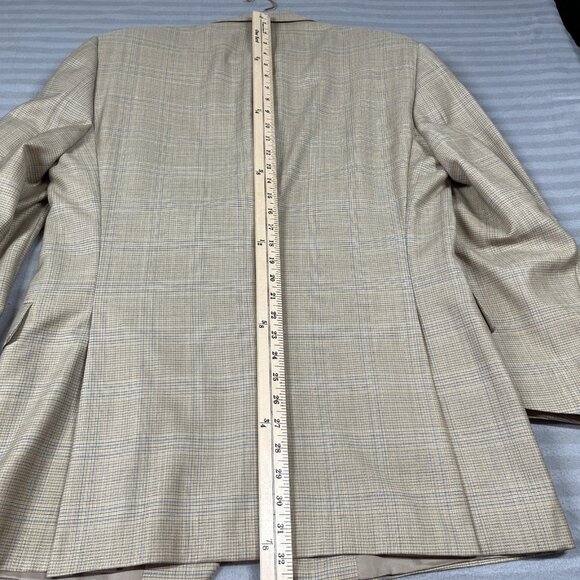Coppley Blazer Mens 42R Ermenegildo Zegna Cloth  Plaid Wool Made Canada Jacket - Picture 11 of 12